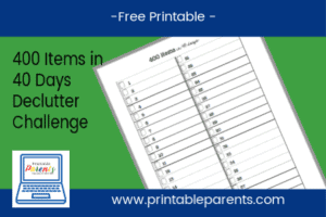400 items in 40 Days – Free declutter challenge and printable
