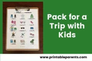 Pack for a trip with children without losing your mind – free printable