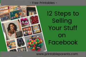 12 Steps to Selling Your Stuff on Facebook – free printable