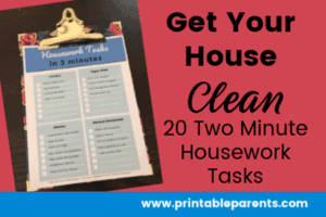 Two Minute Housekeeping Tasks | No More Housework Overwhelm