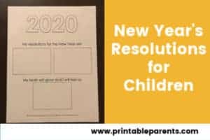New Year’s Resolutions with Kids | Free Printable