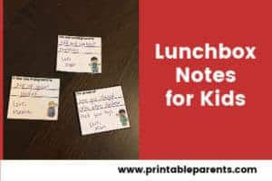 Growth Mindset Lunchbox Notes for Kids – free printable