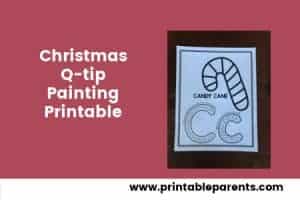 Christmas Q-tip Painting Printable: 12 Days of Christmas
