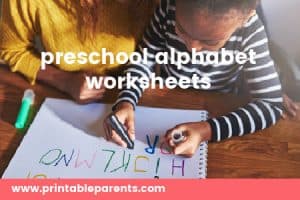 Preschool Alphabet Worksheets PDF