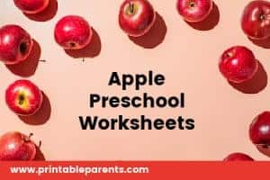 Apple Preschool Worksheets – Cut, Paste, and Trace
