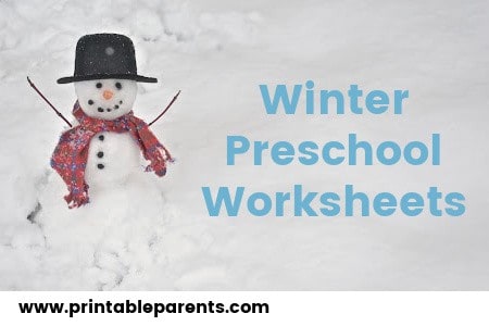 Winter Preschool Worksheets - Printable Parents