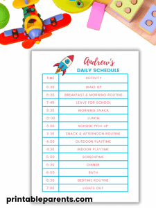 Daily Schedule Template for Kids - Printable Parents