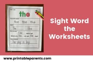 Sight Word The Worksheets
