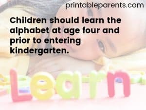 When do Kids Learn the Alphabet? - Printable Parents