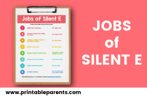 Jobs of Silent E